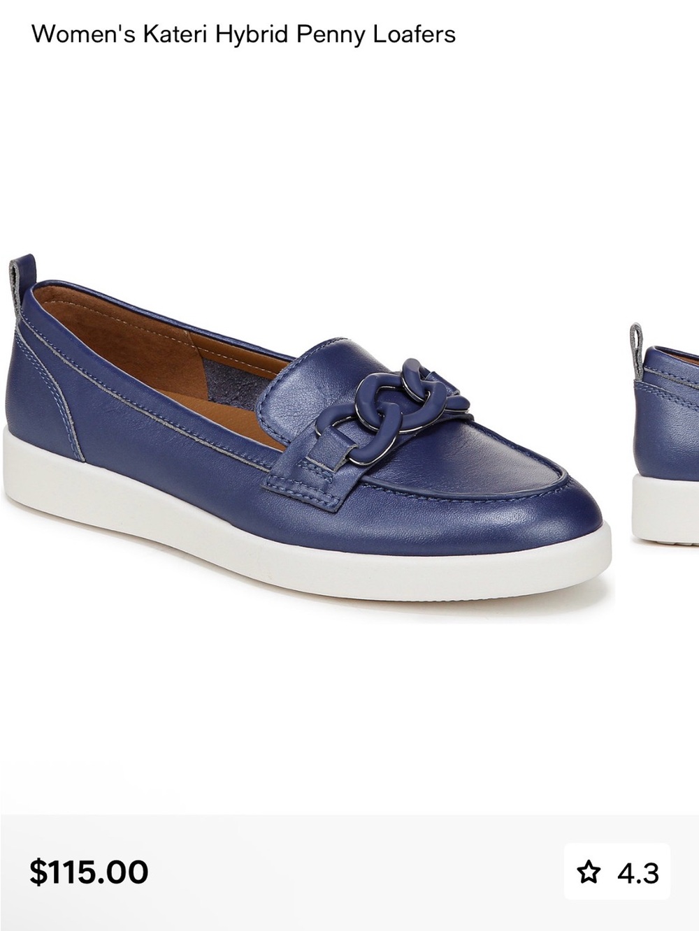 Naturalizer Kateri Hybrid Penny Loafers - Navy